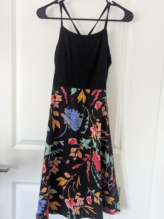 Pact Dresses & Skirts - Pact Black Midi Dress with Multicolor Floral Print